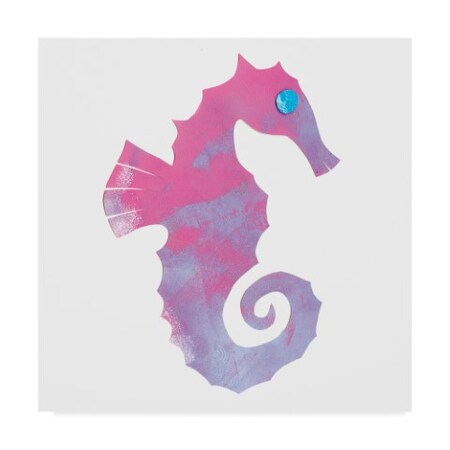 Summer Tali Hilty 'Seahorse Pink' Canvas Art,18x18